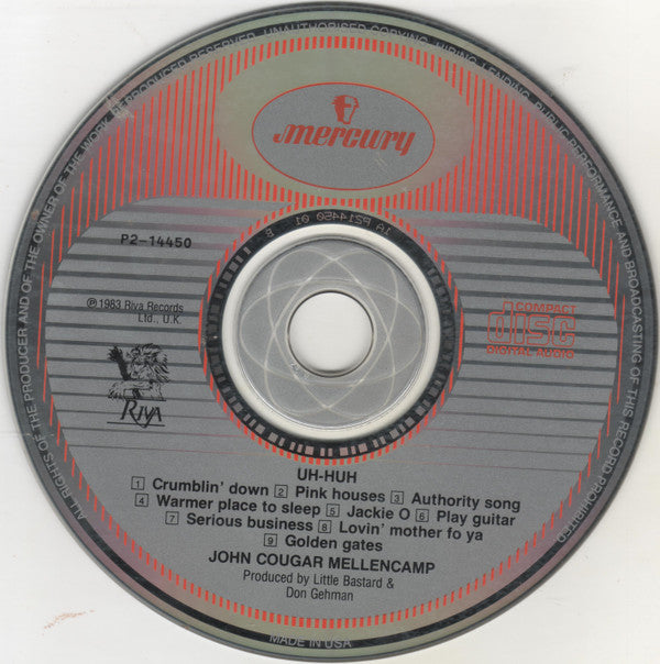 John Cougar Mellencamp : Uh-Huh (CD, Album, Club)