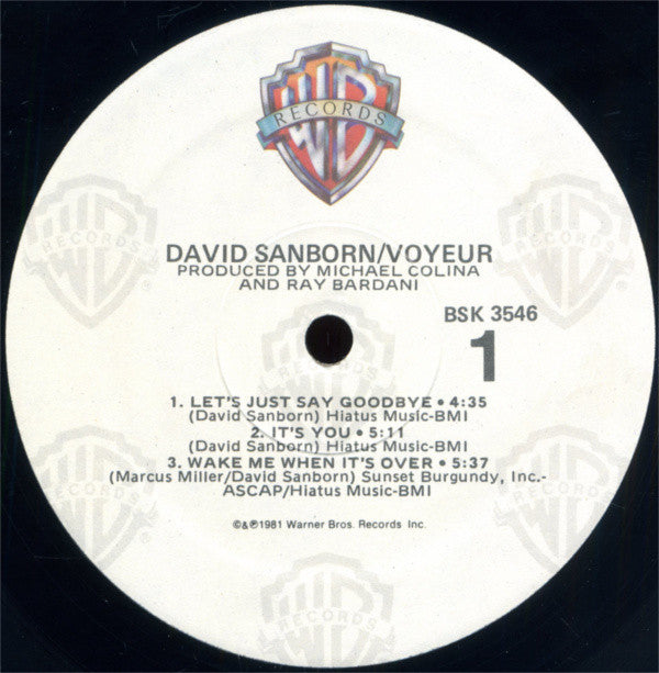 David Sanborn : Voyeur (LP, Album, RE, Win)