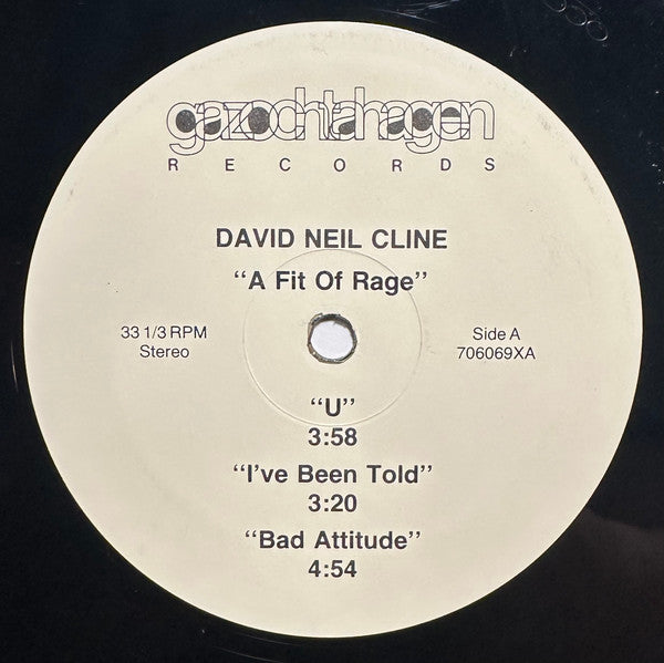 David Neil Cline : A Fit Of Rage (12", EP)