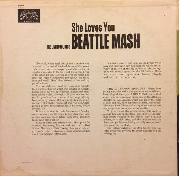 The Liverpool Kids : Beattle Mash (LP, Album, Mono)