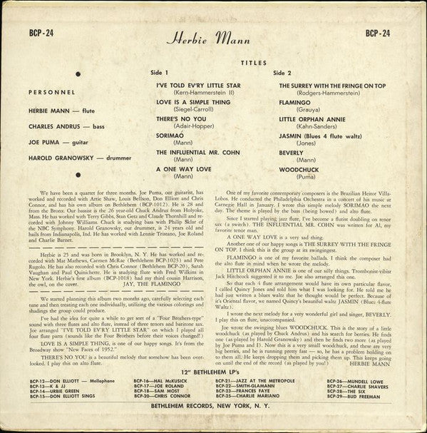 Herbie Mann Quartet : Flamingo, Volume 2 (LP, Album)