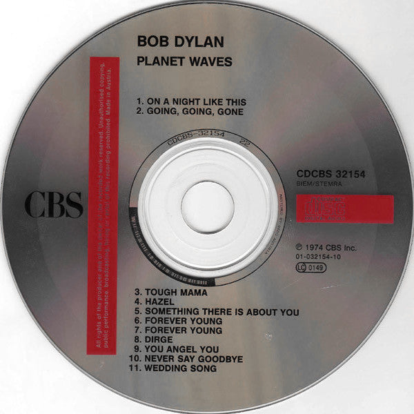 Bob Dylan : Planet Waves (CD, Album, RE)