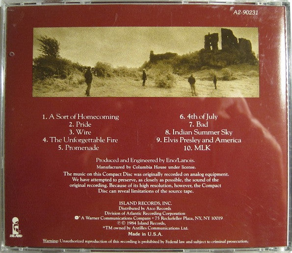 U2 : The Unforgettable Fire (CD, Album, Club, RE, Pit)
