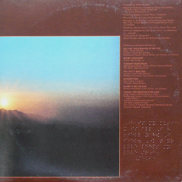 Stevie Wonder : Talking Book (LP, Album, Gat)