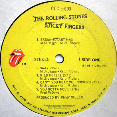 The Rolling Stones : Sticky Fingers (LP, Album, Club, PR )