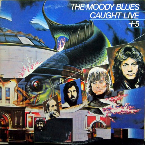 The Moody Blues : Caught Live +5 (2xLP, Album, RE)