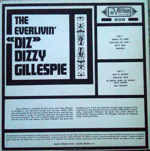 Dizzy Gillespie : The Everlivin' "Diz" (LP, Comp)