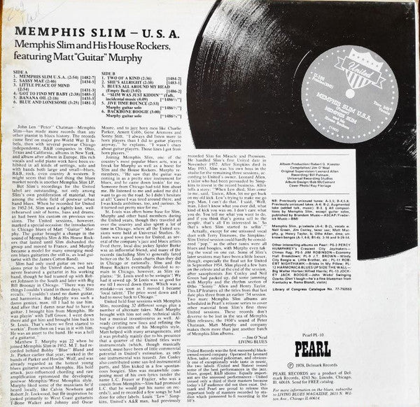 Memphis Slim And The House Rockers Featuring Matt Murphy : U.S.A (LP, Album, Comp)