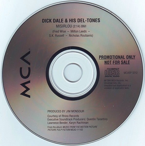 Dick Dale & His Del-Tones : Miserlou (CD, Single, Promo)