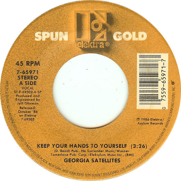 The Georgia Satellites : Keep Your Hands To Yourself / Battleship Chains (7", Single)