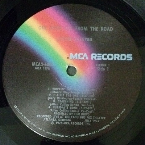 Lynyrd Skynyrd : One More From The Road (2xLP, Album, Glo)