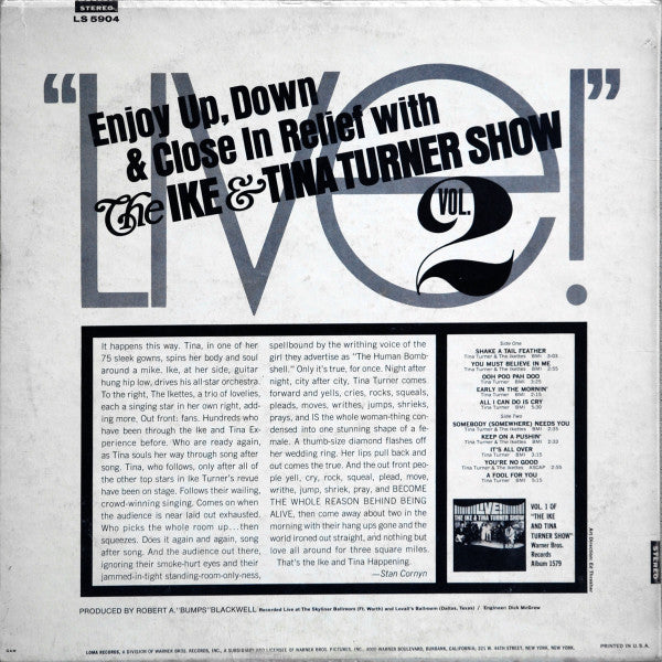 Ike & Tina Turner Revue : The Ike & Tina Turner Show - Vol. 2 (LP, Album, San)