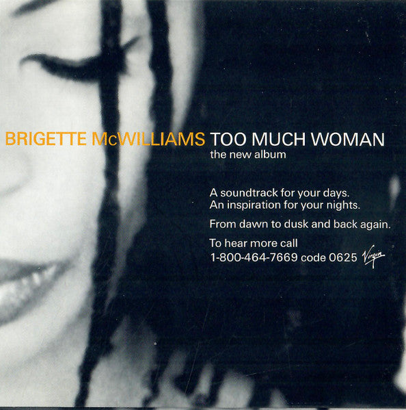 Brigette McWilliams : Too Much Woman (CD, Album, Promo)