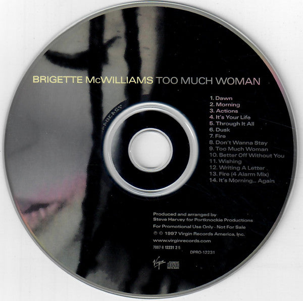 Brigette McWilliams : Too Much Woman (CD, Album, Promo)