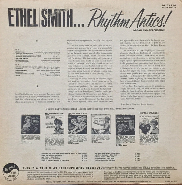 Ethel Smith : Rhythm Antics (LP, Album)
