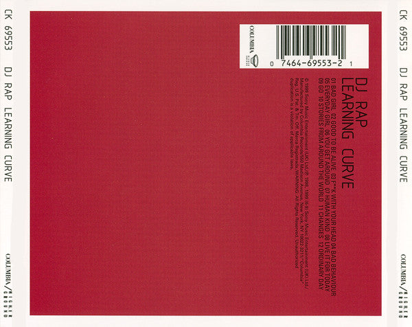 DJ Rap : Learning Curve (CD, Album)