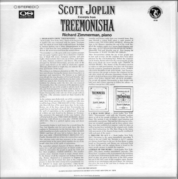Scott Joplin : Excerpts From Treemonisha (LP, Album)