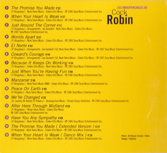 Cock Robin : Les Indispensables De Cock Robin (CD, Comp)