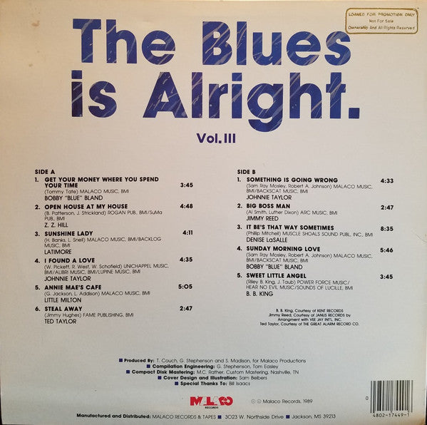 Various : The Blues Is Alright (Volume III) (LP, Comp)