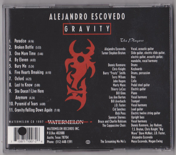 Alejandro Escovedo : Gravity (CD, Album)