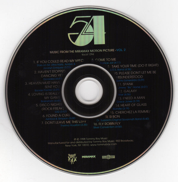 Various : 54 (Music From The Miramax Motion Picture - Volume 2) (CD, Comp)