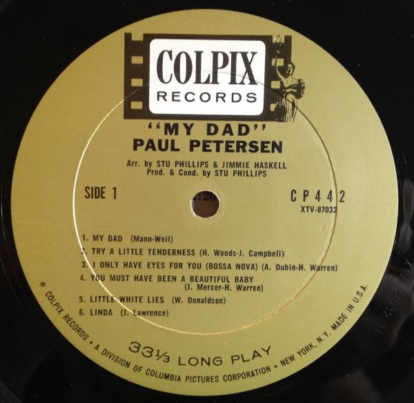 Paul Petersen : My Dad (LP, Mono)