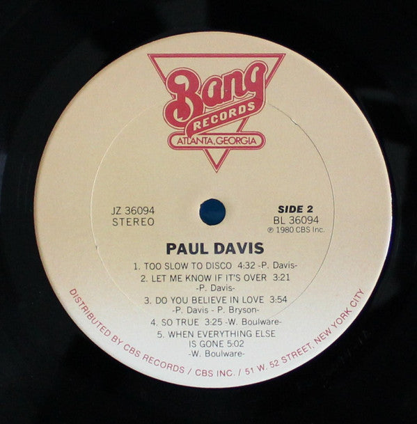 Paul Davis (3) : Paul Davis (LP, Album)
