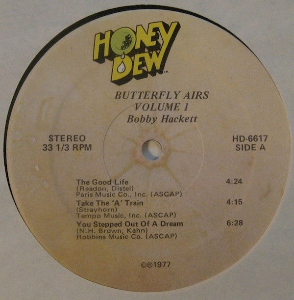 Bobby Hackett : Butterfly Airs Vol. 1 (LP, Album)