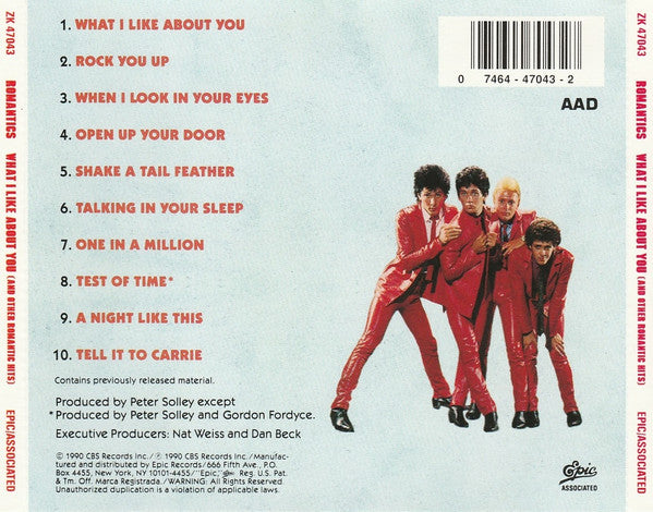 The Romantics : What I Like About You (And Other Romantic Hits) (CD, Comp, RM)