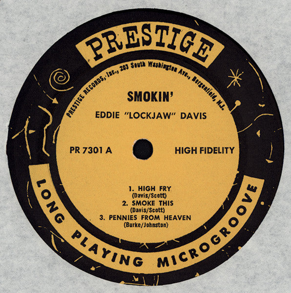 Eddie "Lockjaw" Davis With Shirley Scott : Smokin' (LP, Album, Mono)
