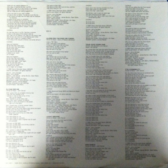 John Denver : One World (LP, Album, Ind)