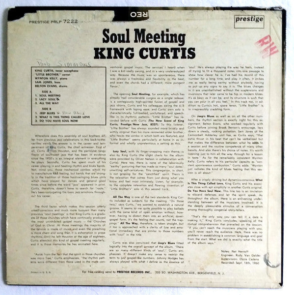 King Curtis : Soul Meeting (LP, Album, Mono)