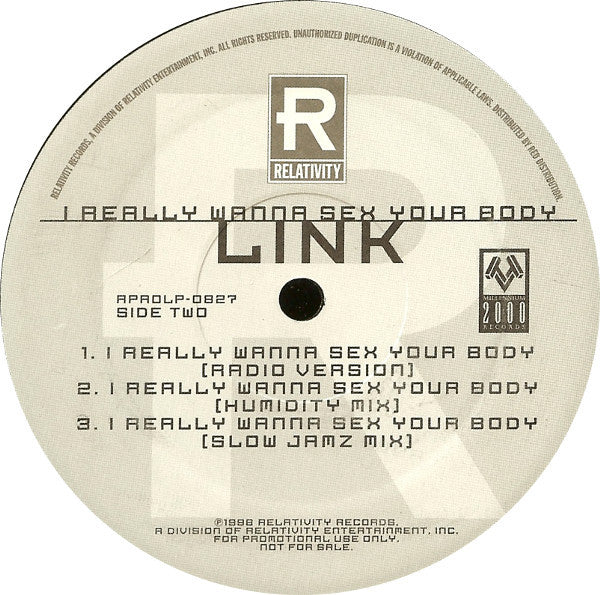 Link (3) : I Really Wanna Sex Your Body (12", Promo)