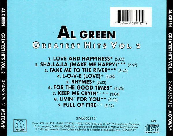 Al Green : Greatest Hits Volume II (CD, Comp)