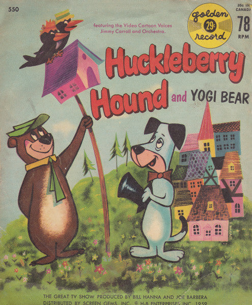 Jimmy Carroll And His Orchestra : Huckleberry Hound And Yogi Bear (6", Yel)