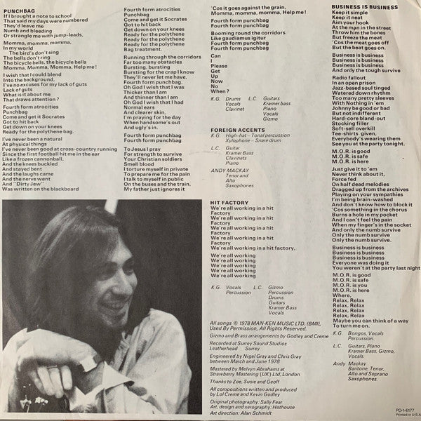 Lol Creme And Kevin Godley* : L (LP, Album, Promo)