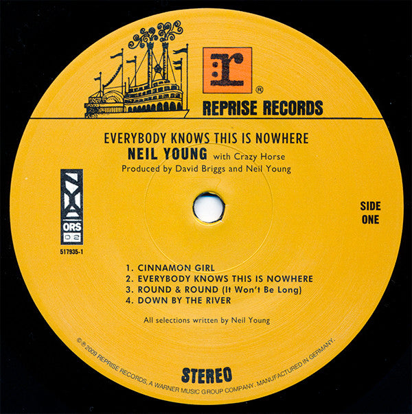 Neil Young With Crazy Horse : Everybody Knows This Is Nowhere (LP, Album, RE, Gat)