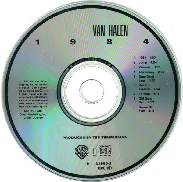 Van Halen : 1984 (CD, Album, Club, SRC)