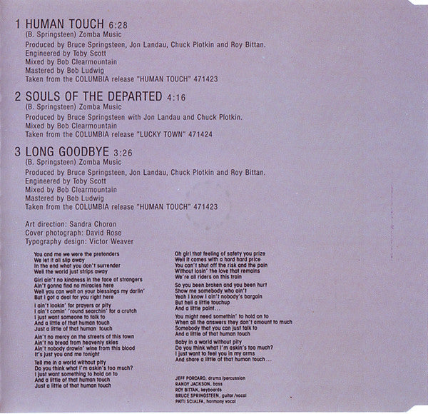 Bruce Springsteen : Human Touch (CD, Maxi, Pic)