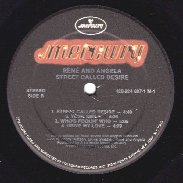 René & Angela : Street Called Desire (LP, Album, 53)