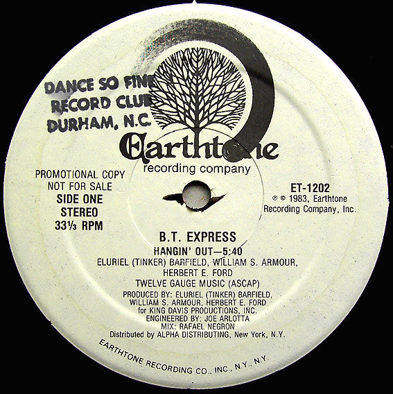 B.T. Express : Hangin' Out (12", Promo)