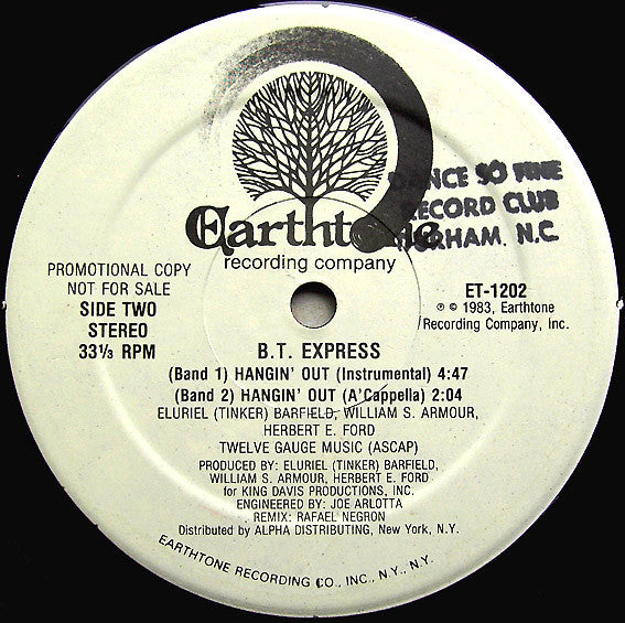 B.T. Express : Hangin' Out (12", Promo)