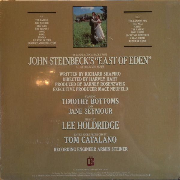 Lee Holdridge / Gianfranco Plenizio : John Steinbeck's East Of Eden: A Television Mini-Series (Original Television Soundtrack) (LP)