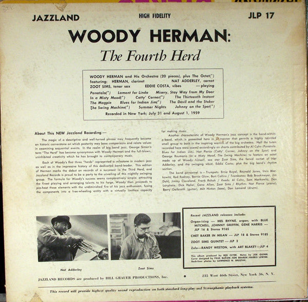Woody Herman : The Fourth Herd (LP, Album, Mono)