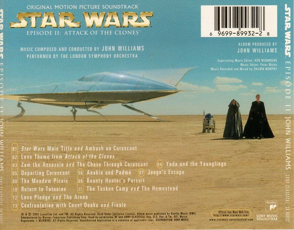 John Williams (4) : Star Wars Episode II: Attack Of The Clones (CD, Album, Jan)