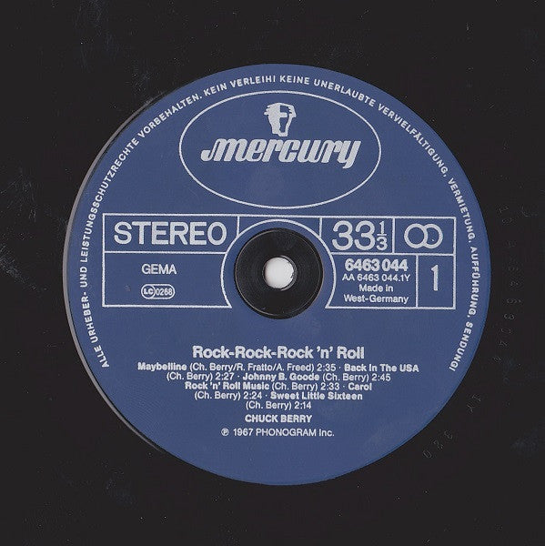 Chuck Berry : Rock-Rock-Rock 'n' Roll (LP, Comp)