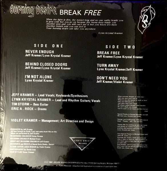 Burning Desire (3) : Break Free (12", MiniAlbum)