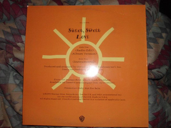 Mark Whitfield Featuring Brent Carter : Sweet, Sweet Love (12", Single, Promo)