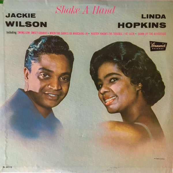 Jackie Wilson And Linda Hopkins : Shake A Hand (LP, Album, Mono)