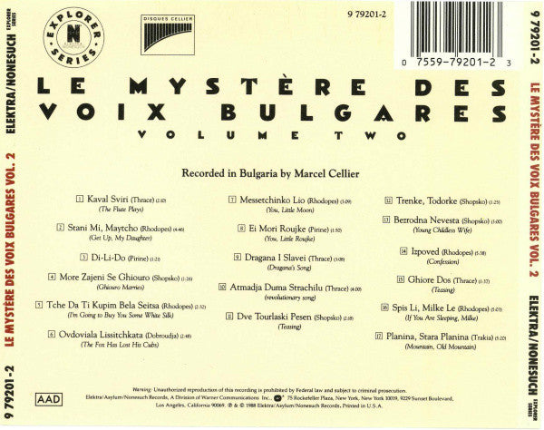 Le Mystère Des Voix Bulgares : Volume Two (CD, Album)